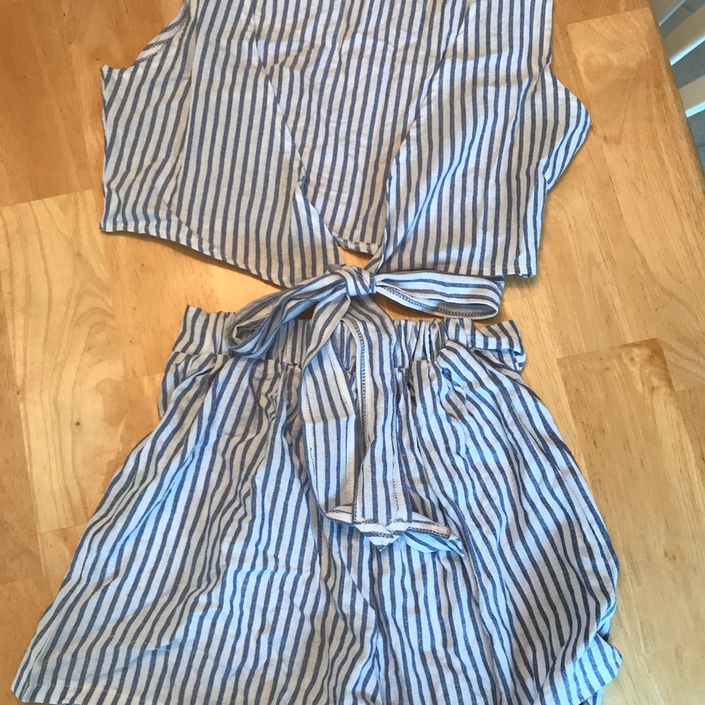 Striped Short Set - Picture 2 of 2